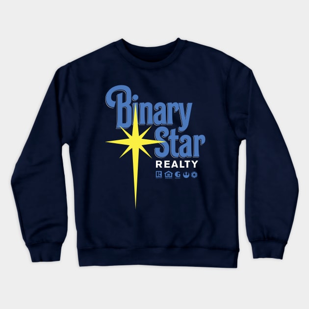 Binary Star Realty Crewneck Sweatshirt by MindsparkCreative